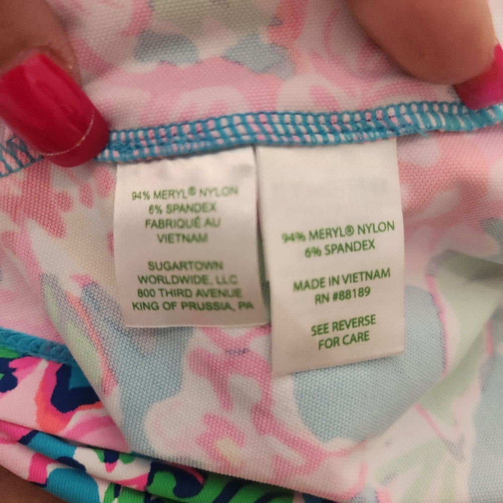 Lilly Pulitzer Floral Midi Dress - Blue and Pink - Picture 7 of 7
